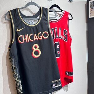 Pair of Bulls Zach Lavine city addition and home Jerseys